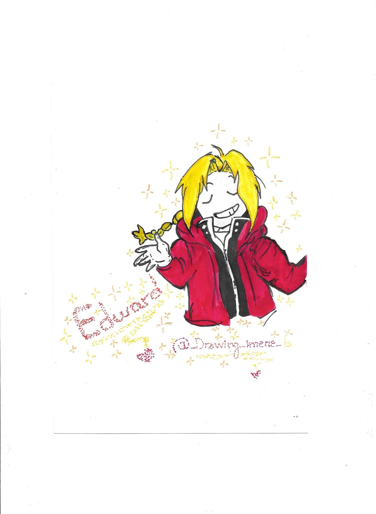 Edward Elric, dessin manga 2019