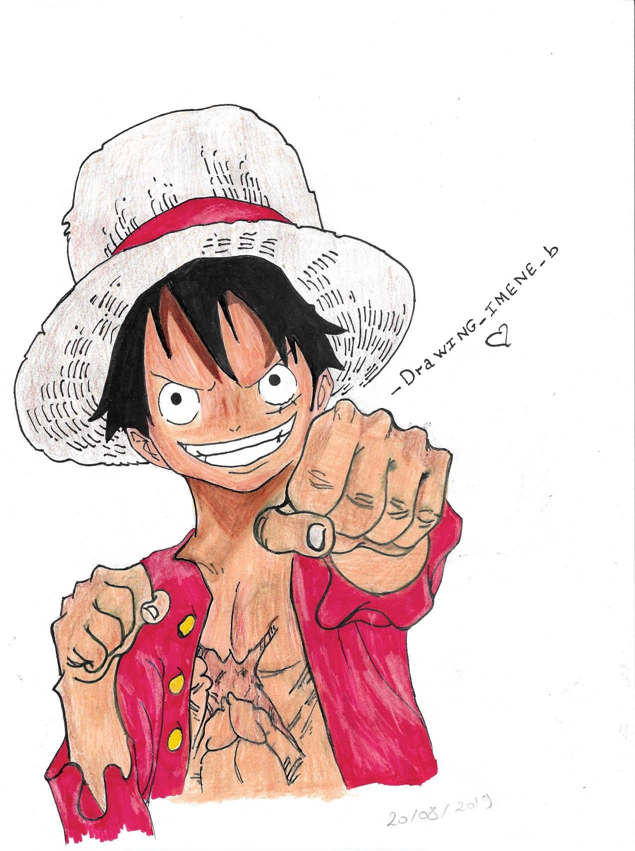 Luffy Chapeau, dessin manga 2019