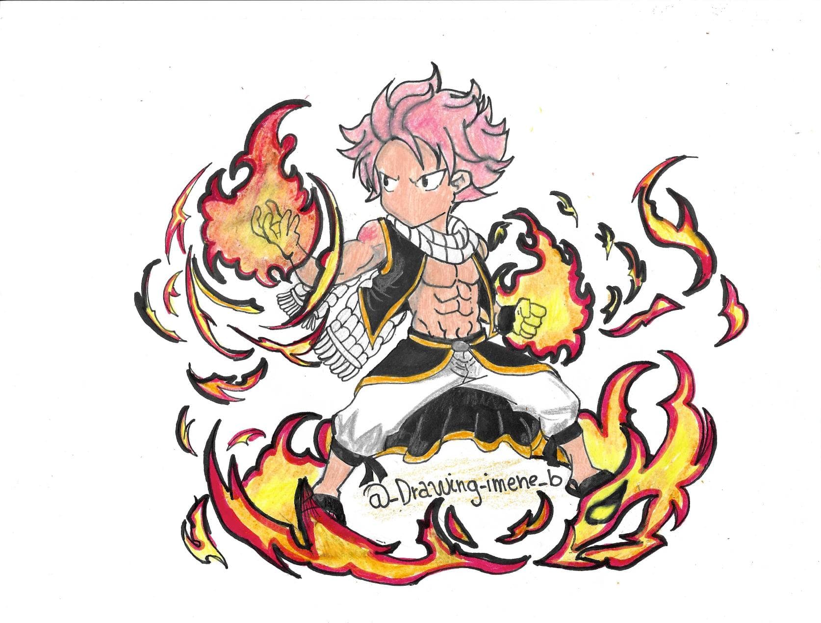 Natsu Dragneel, dessin manga 2019