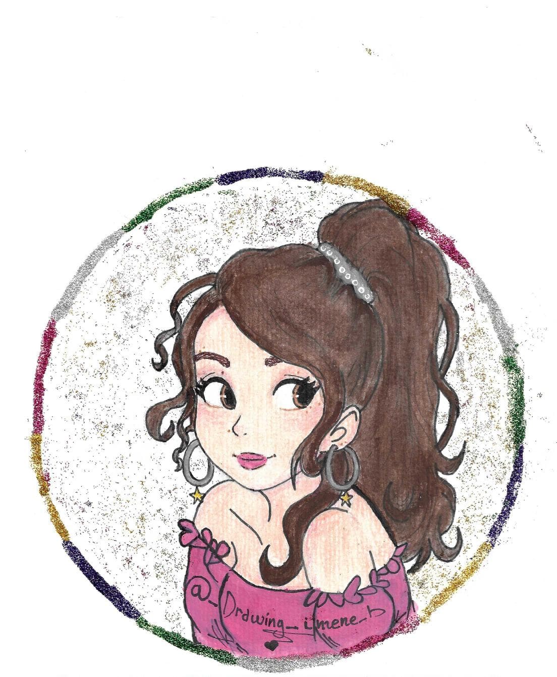 Portrait Bouclee, dessin manga 2019