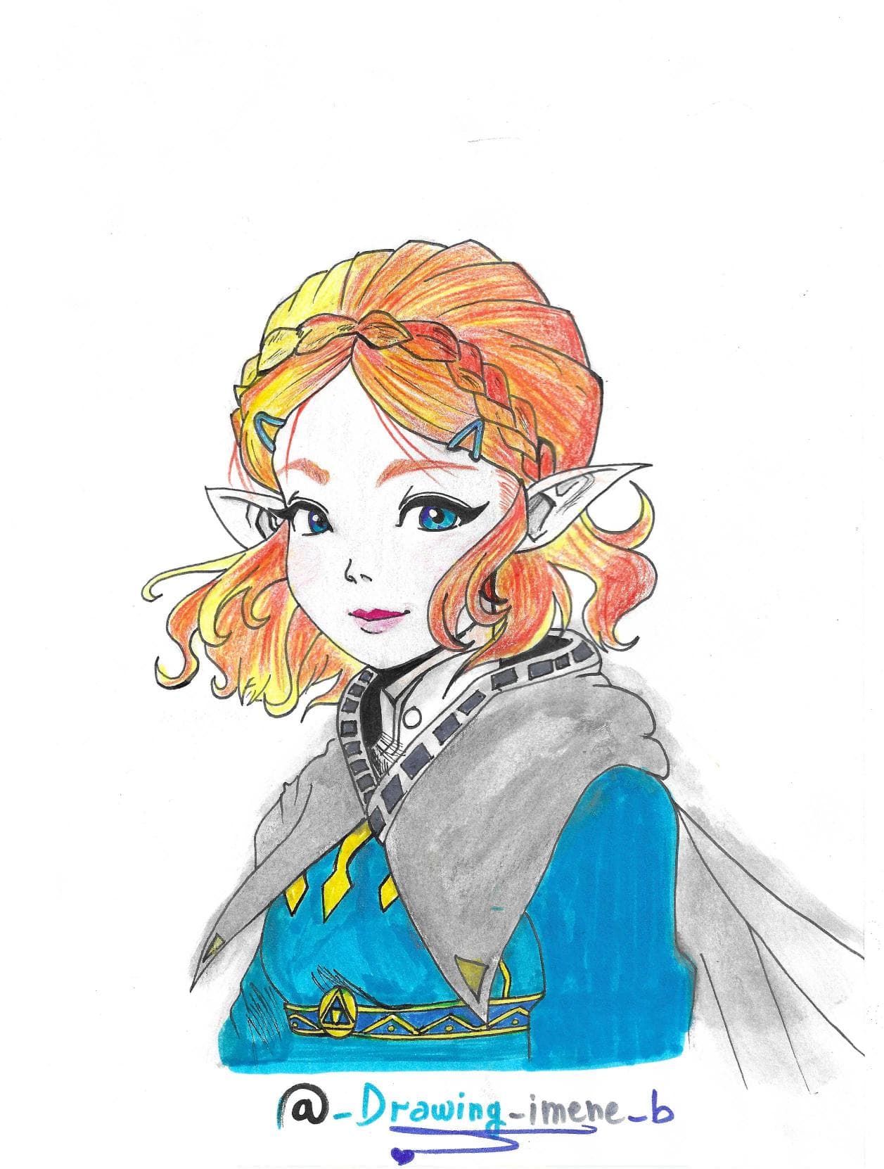 Princesse Elfe, dessin manga 2019