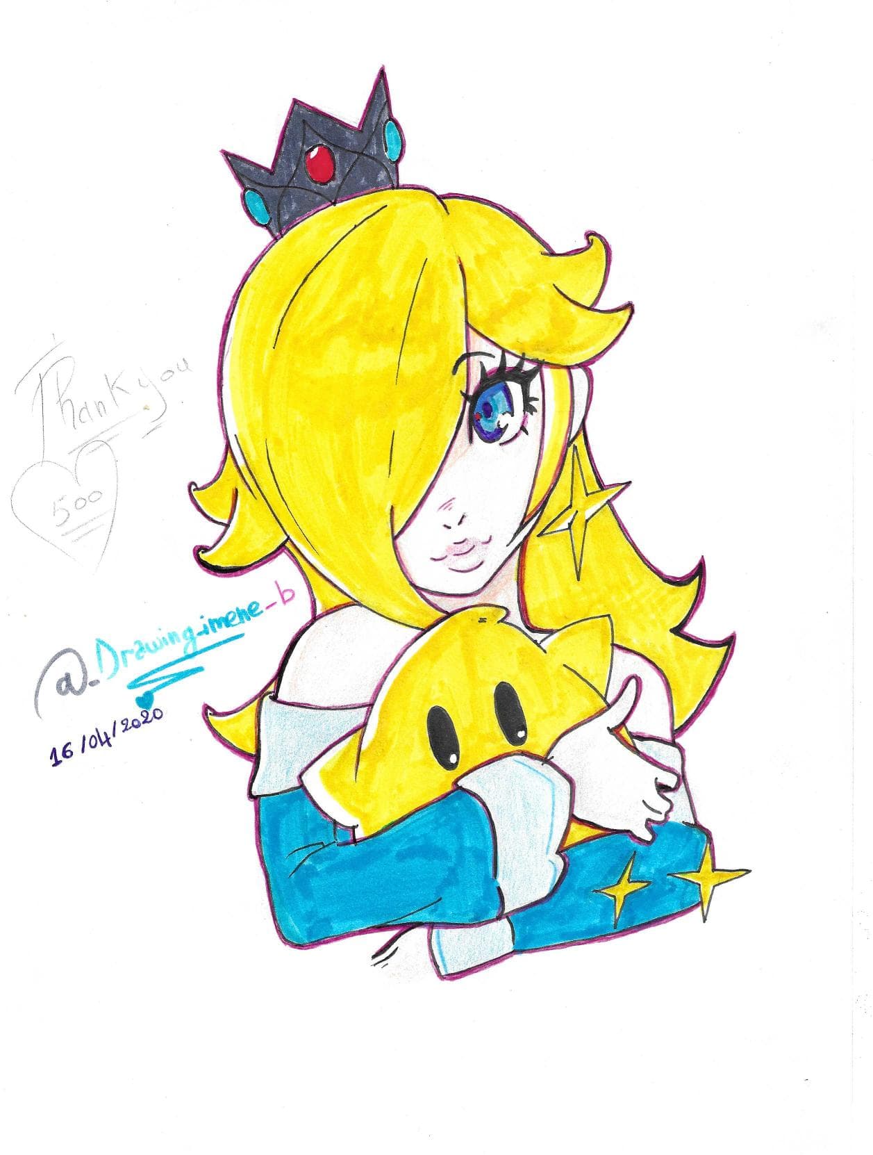 Princesse Peach, dessin manga 2019