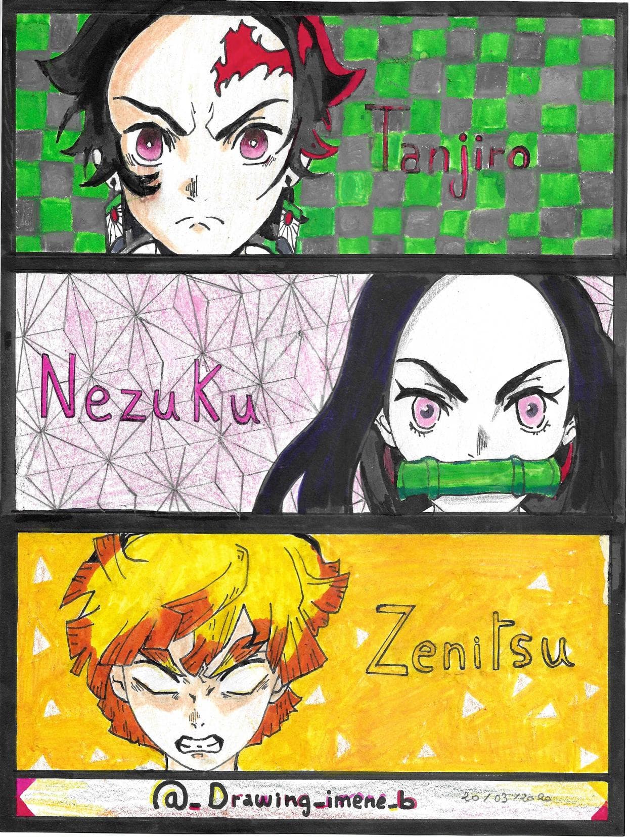 Trio Demonslayer, dessin manga 2019